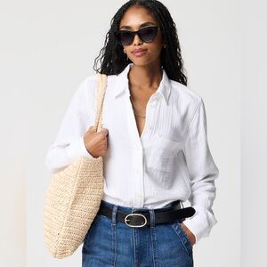 J.Crew Factory Double-gauze button-up Long Sleeve shirt NWT Size S Small